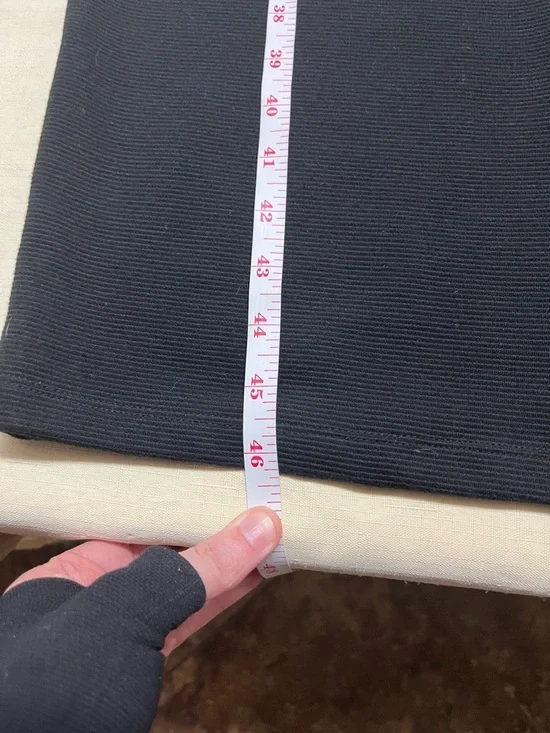 BB Dakota L black 3/4 sleeve thick rib midi dress - Picture 3 of 11